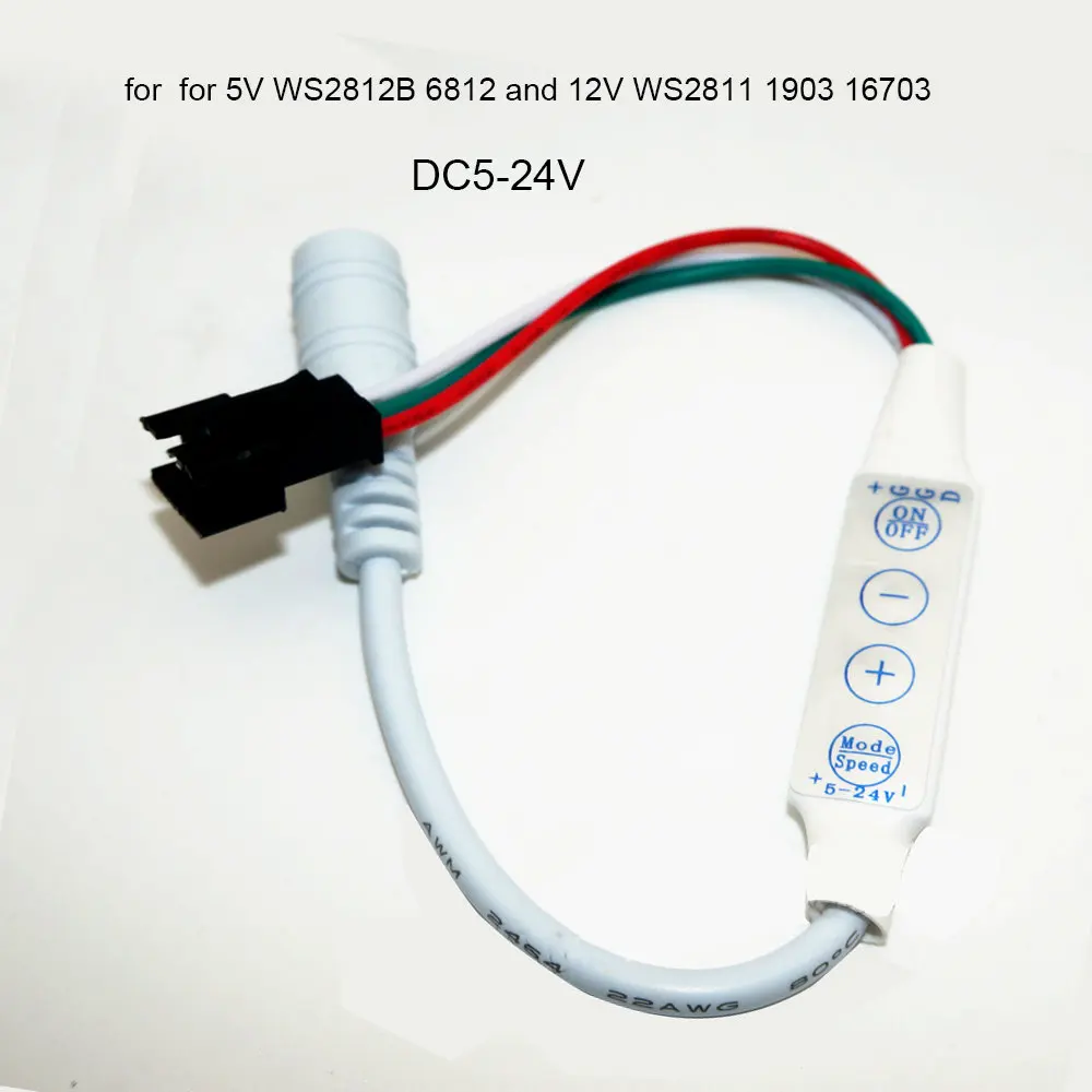 Мини 3 ключа 4key DC5V 12 в 24 в один цвет/RGB+ CCT светодиодный Усилитель диммер контроллер для 5050 3528 Светодиодная лента светильник - Цвет: WS2812  WS2811