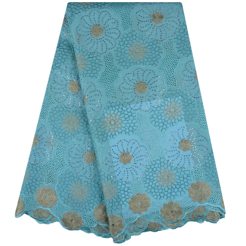 Nigeria Lace Swiss Voile Fabric With Stones Embroidery African In Switzerland For Party Dress A1226 | Дом и сад