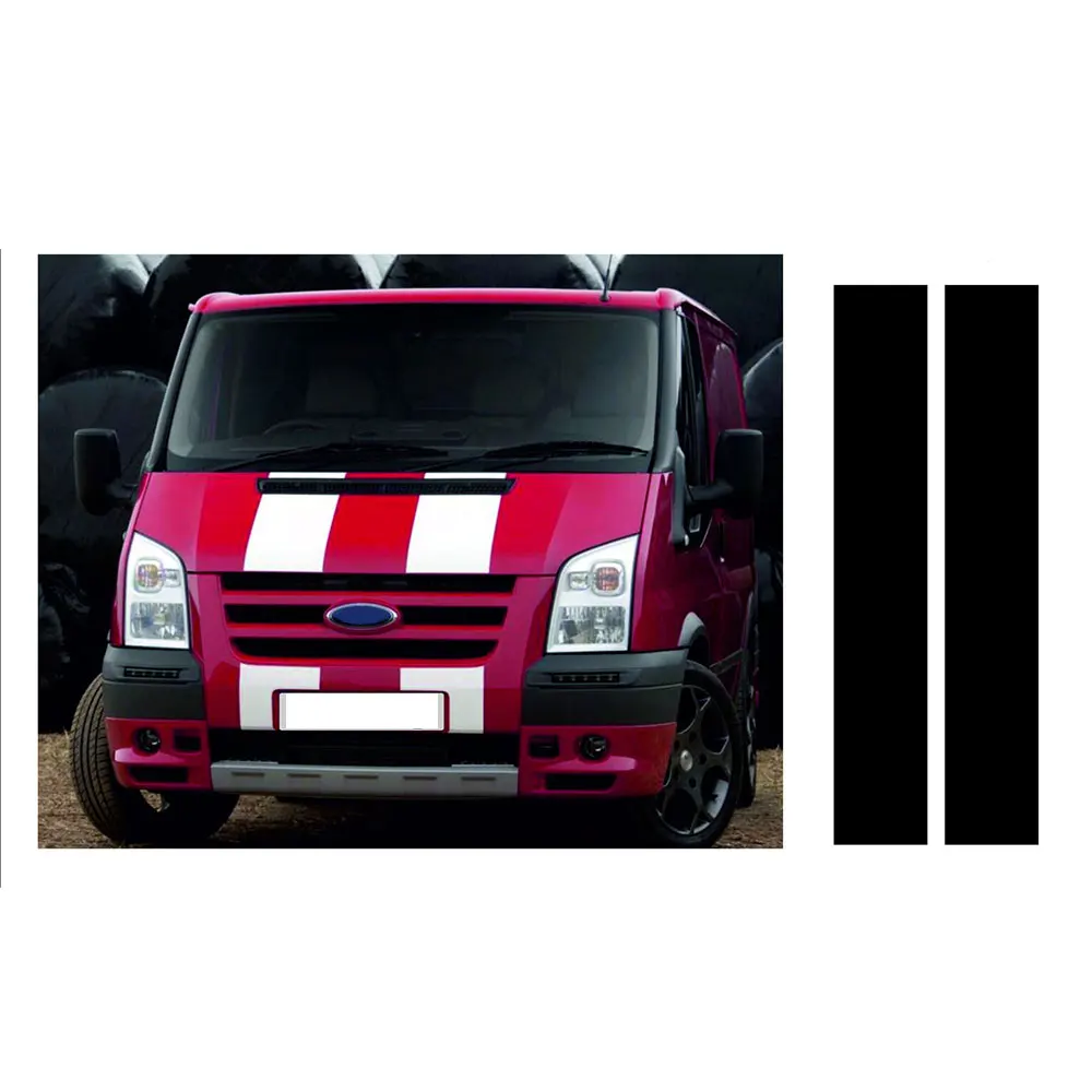 2 шт. для FORD TRANSIT любая модель на заказ ST SPORT BONNET STRIPES RS виниловая графика T