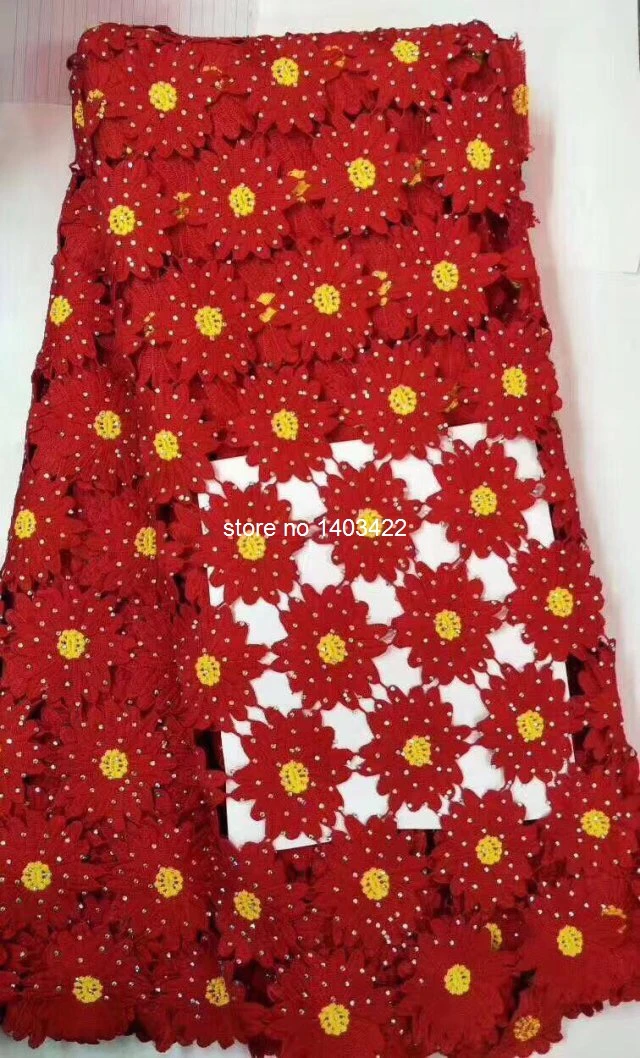 New Design African Lace Fabrics High Quality Guipure Fabric For Party Dress. Nigerian With Stone SH4091 | Дом и сад