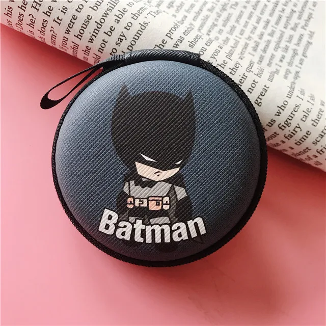 10 Мстители Marvel Melody Сейлор Мун Улица Сезам узор наушники USB кабель коробка для хранения сумка на молнии 7,5 см* 7,5 см - Цвет: 10