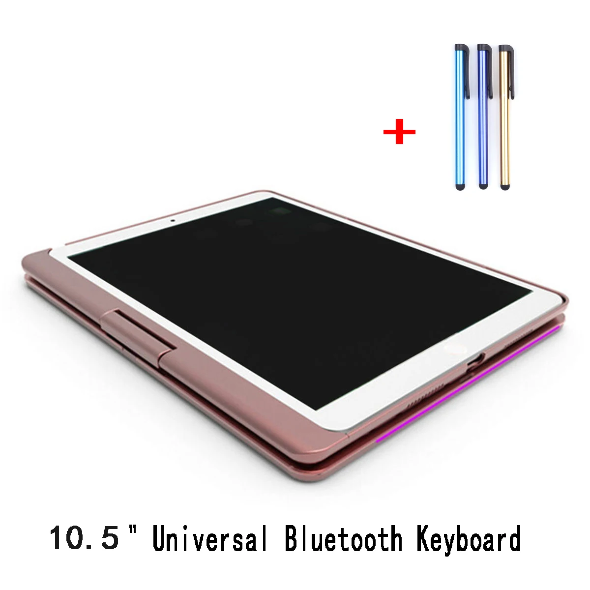 10.5 Для apple iPad Pro 9,7/iPad Air 1/Air 2 9,7 '/10,5' универсальная Складная Bluetooth беспроводная клавиатура откидная Складная подсветка - Цвет: 10.5