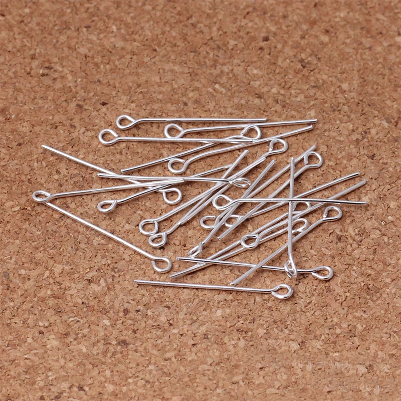 40 мм посеребренные булавки для головы глаз ювелирные изделия бусины иглы