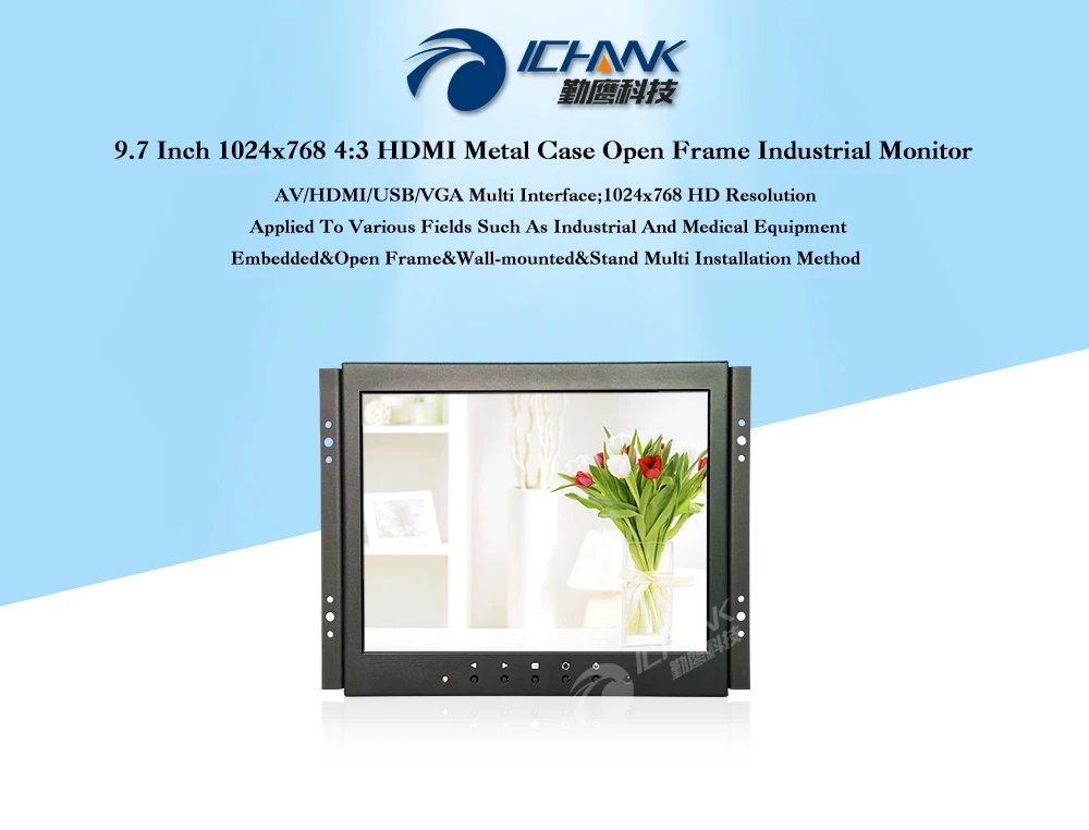 ZK097TN-V592/9," 10" дюймовый 1024x768 HDMI VGA ips FullView 720p Встроенный Открытый каркас настенный промышленный ПК монитор ЖК-экран
