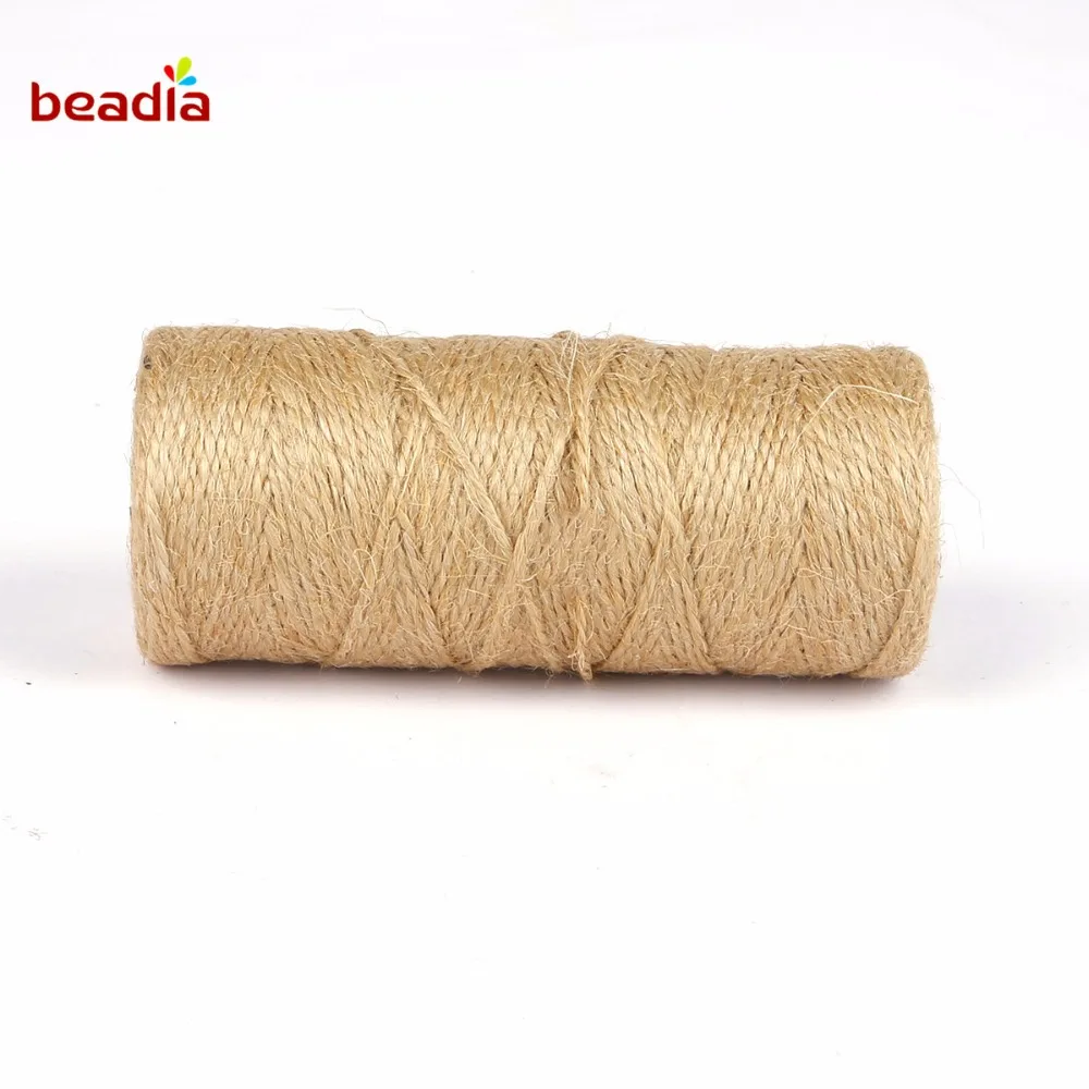 High Quality 100m/roll Natural Jute Burlap Hemp Rope Party Wedding Gift Wrapping Cords Thread DIY Event &amp Decor | Дом и сад