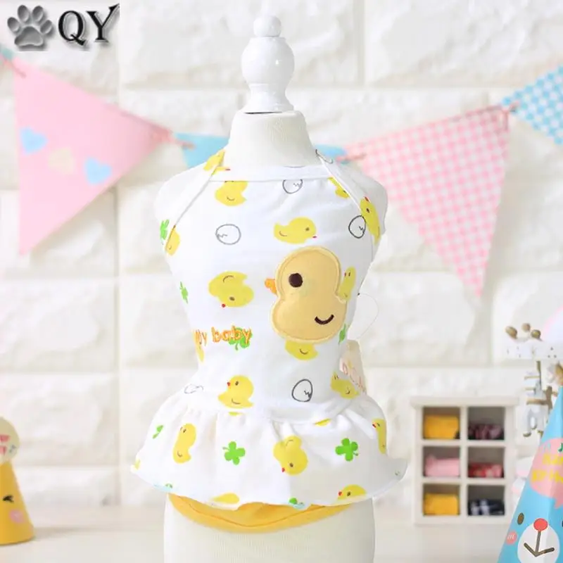 Милая Пижама для собак милая Йорка Тедди летняя одежда из 100% хлопка кошек щенков