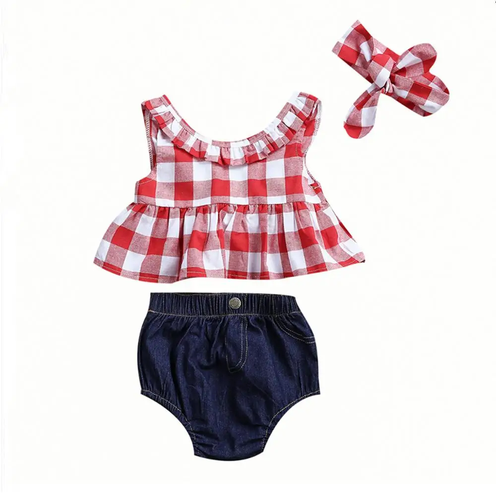 Комплект летней одежды из 3 предметов для новорожденных девочек детская