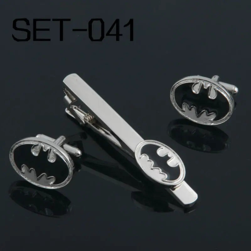 

2015 Novelty Interesting Tie Clips & Cufflinks Can be mixed Free Shipping Set-041 Batman Superhero