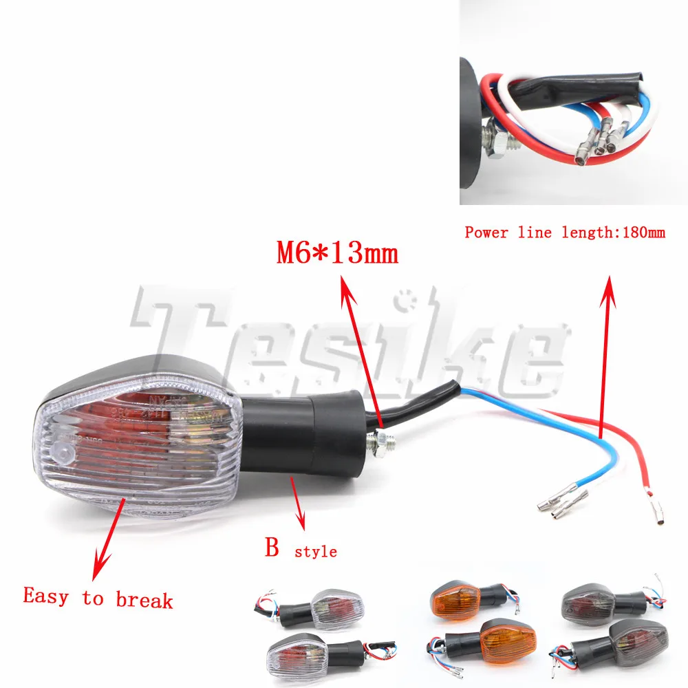 

Front/Rear Turn Signals Blinker Indicator Flasher Lamp for Honda CBR 125R 900RR 1100XX RVT1000R RC51 VTR1000 SP-1 CB400 VTEC III