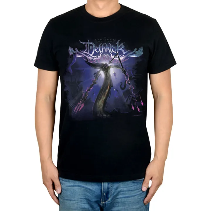 6 видов конструкций Harajuku Dethklok Фирменная уличная одежда футболка из хлопка в стиле