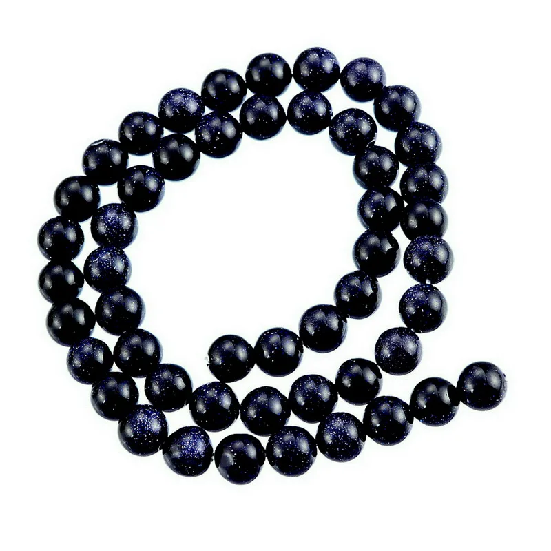 FUNIQUE 8 мм бусины из натурального камня круглые темно-синие пески камень свободные