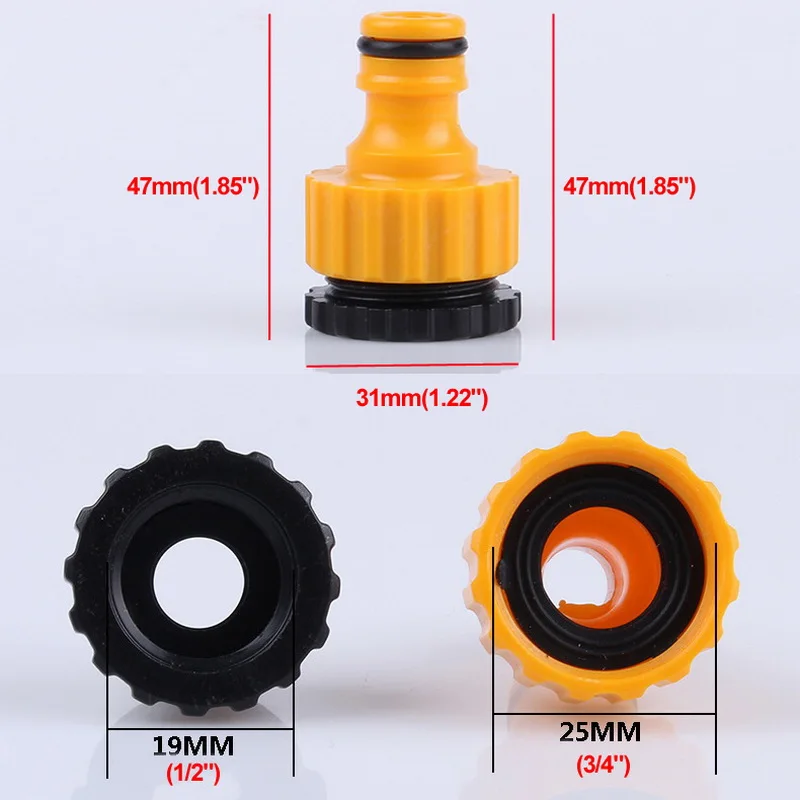 

2pcs/lot garden irrigation female thread 1/2 "3/4" tap faucet water pipe connector