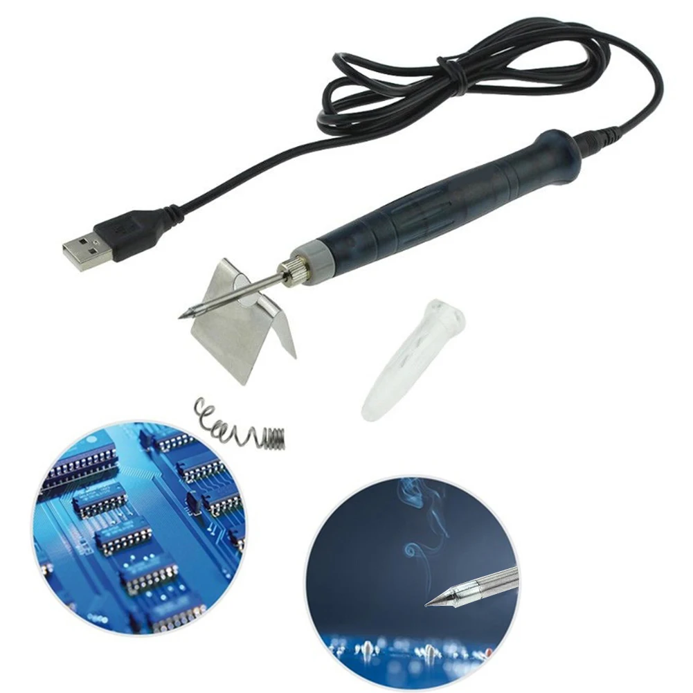 5V 8W Soldering Iron Pen Welding Equipment Button Switch Solder Tip Electric Powered Portable USB | Инструменты