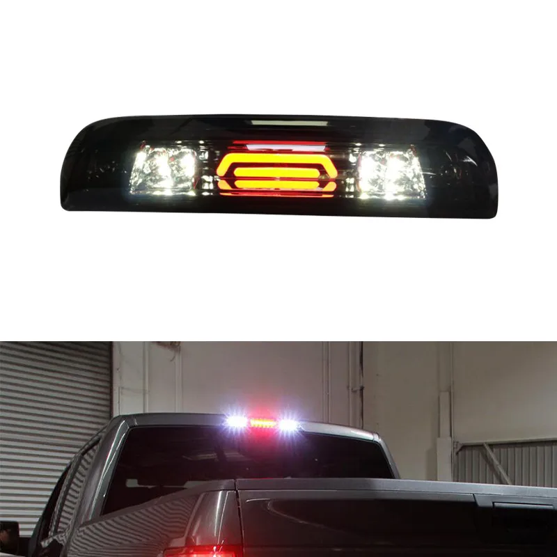 Горящая стоп-лампа для Chevy Silverado/GMC Sierra High mount 3D светодиодный 3-й задний стоп-сигнал/грузовой фонарь, копченый