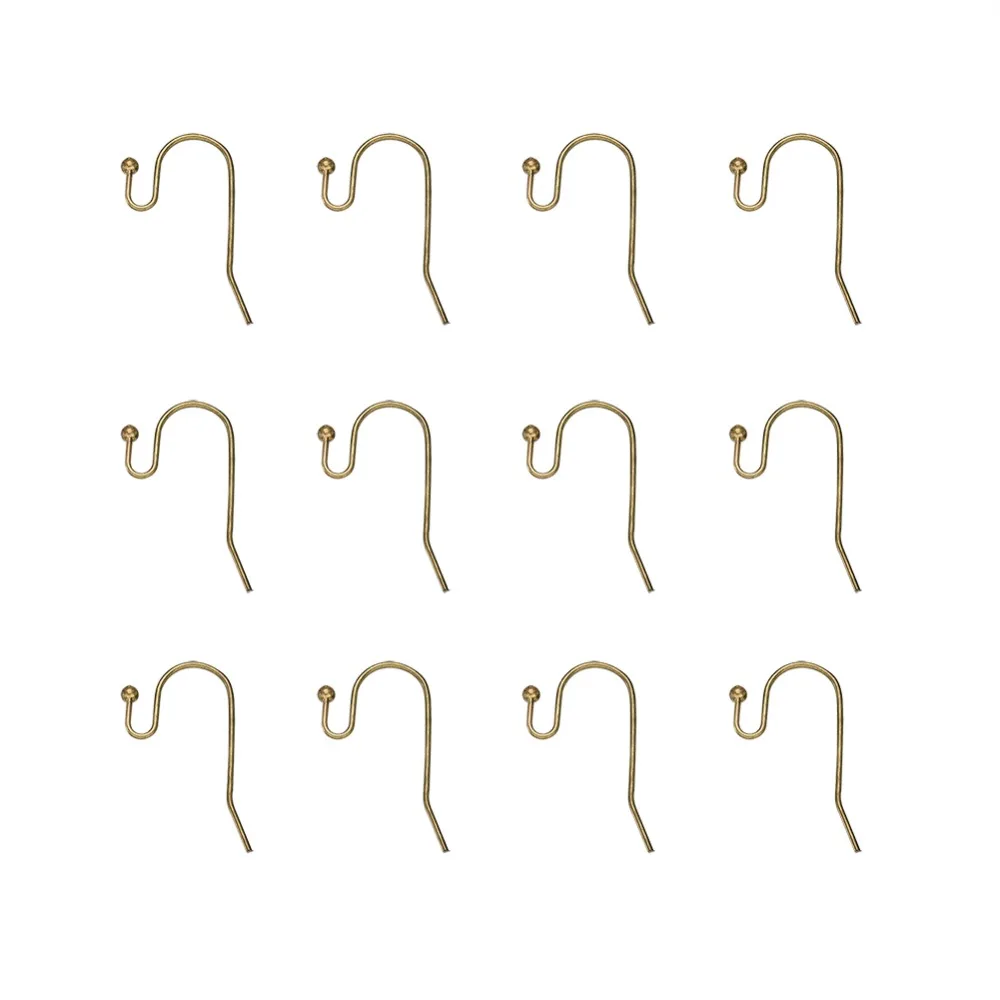 

PandaHall 100pc 11x22mm Antique Bronze Silver Color Metal Brass Hook Earwire Earrings Hook for Jewelry Earings DIY Findings Hot