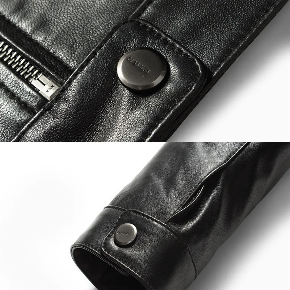 Продвижение овчины кожаная куртка Мужская короткая верхняя одежда пальто oдежда