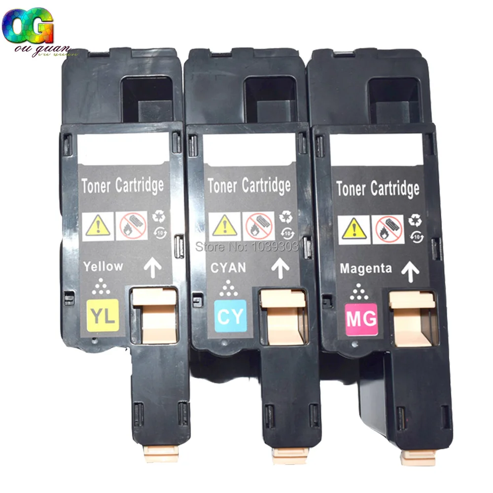 

3x 6010 Color Toner 106R01629 28 27 Compatible For Xerox WorkCentre 6015 6015NI 6015V CMY