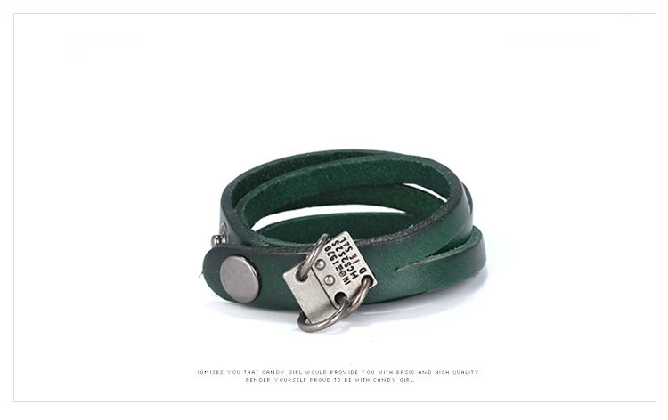 Для мужчин ювелирные изделия кожаный браслет в стиле панк Браслеты для женские