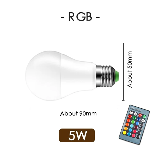 RGB 5W Светодиодный RGB/RGBW/RGBWW E27 5W 10W 15W точечный светильник пультом дистанционного управления красочный для отдыха и вечеринок бар AC220V 240V домашний декор ночной Светильник - Испускаемый цвет: RGB 5W