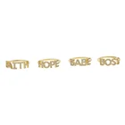 Модное женское кольцо с надписью на заказ с уникальным значением для помолвки