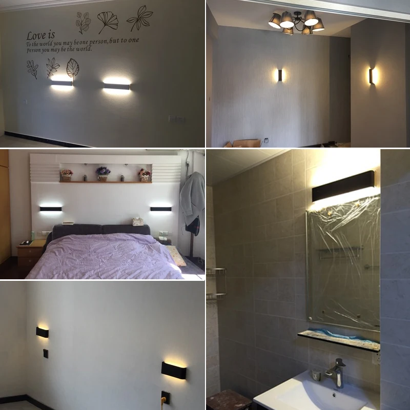 Современный светодиодный алюминиевый настенный светильник для ванной комнаты