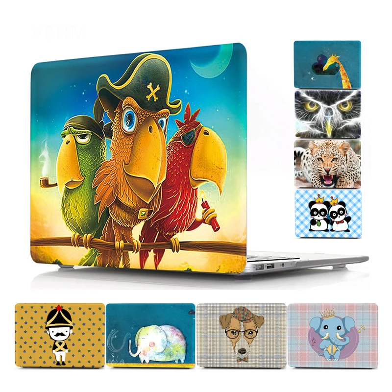Жесткий чехол для ноутбука Raffiti Animal Pattern MacBook Air Pro Retina 11 12 13 15 дюймов Macbook A1707 A1706