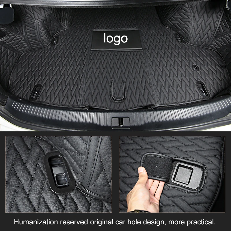 Кожаный коврик QHCP из микрофибры для багажника автомобиля подкладка груза защита