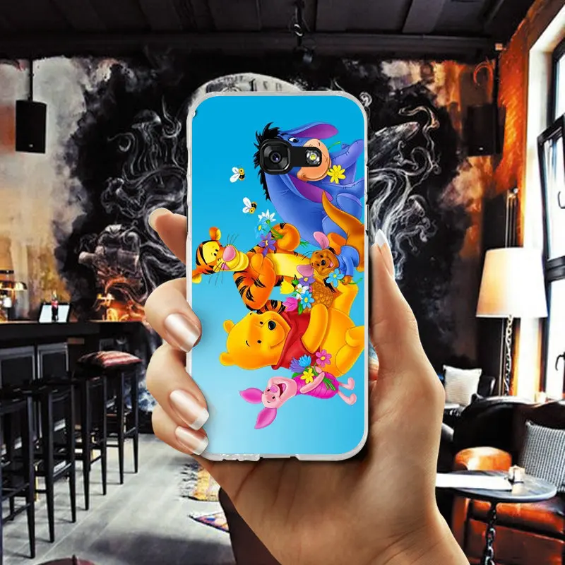 Cute And Clumsy Winnie Pooh Soft Phone Cases Cover for Samsung Galaxy S2 S3 S4 S5 Mini S6 S7 S8 S9 S10 Edge Plus Lite Note 5 8 |