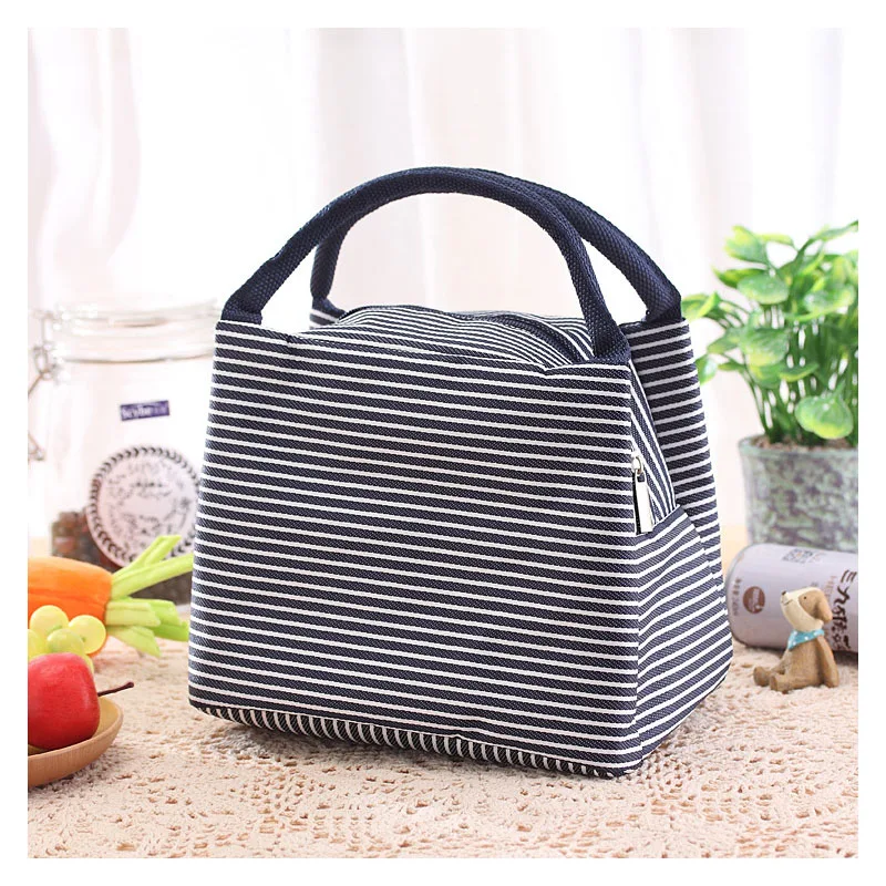Плотная изоляционная сумка в полоску охлаждающая упаковка для напитков ланча