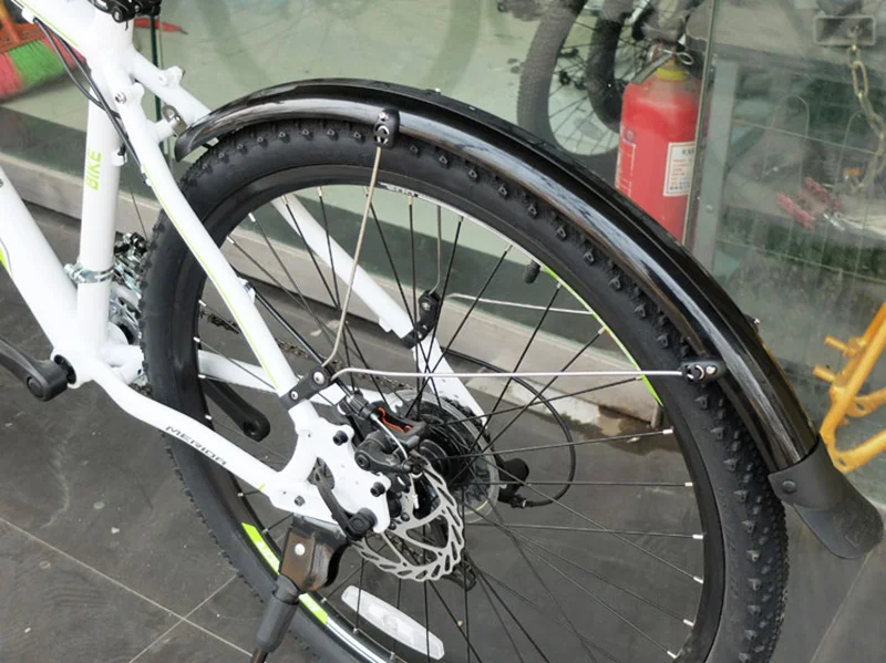 26 дюймов MTB Велосипедное крыло Маутейн Велосипедное крыло с двойным креплением регулируемый размер велосипедные Крылья хромированный пластик для дискового тормоза