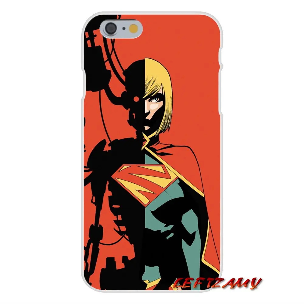 Supergirl Comics Hero для iPhone X 4 4S 5 5S 5C SE 6 6S 7 8 Plus Аксессуары чехлы телефонов | Мобильные
