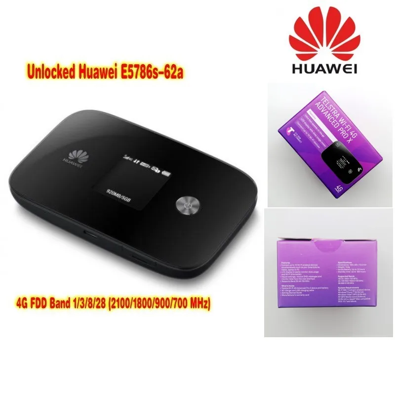 New Arrival Original Unlock 300Mbps HUAWEI E5786s-62a 4G WiFi Router And 4G LTE CAT6 Mobile WiFi Router with antenna and adapter