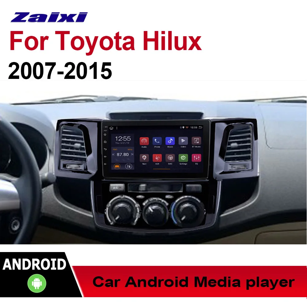 Standard machine ZaiXi " Android автомобильный мультимедийный gps аудио Радио стерео для Toyota Hilux 2007~ стиль навигации NAVI BT wifi - Цвет: Standard machine