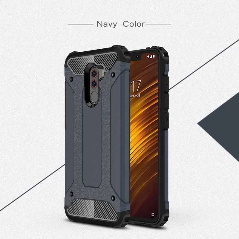 XSDTS защитный противоударный чехол для Xiaomi mi Play mi X3 mi X 3 Max 2 3 mi X2S 5X 6X A1 A2 POCOPHONE F1 PC TPU чехол для телефона чехол - Цвет: Navy Blue