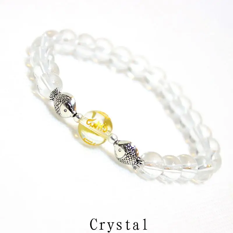 Новинка 2018 браслет из натурального камня прозрачных кристаллов с круглыми