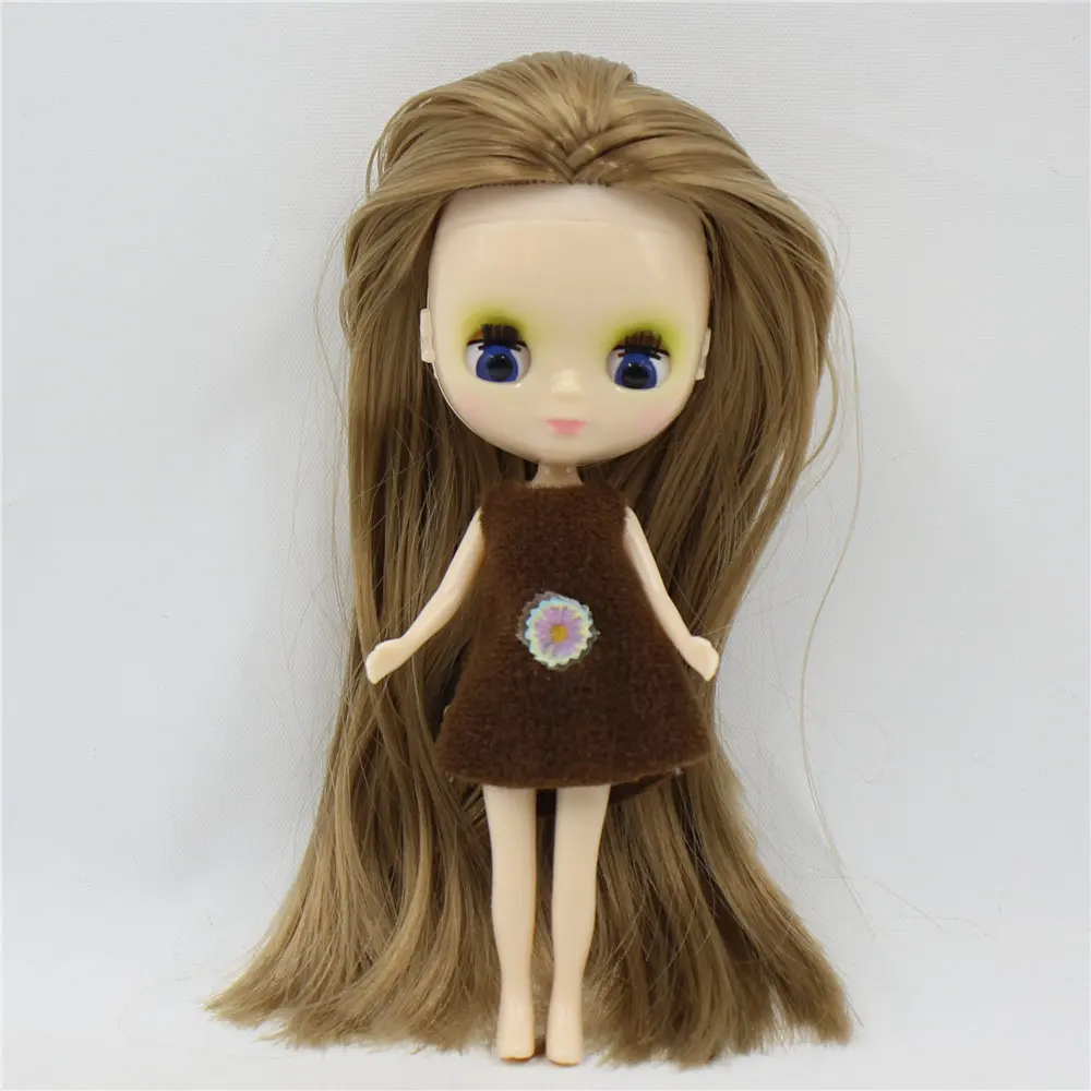 nude doll Ледяная мини-кукла пульпа 11 см много видов цветов волос одежда случайный № 2 - Цвет: nude doll