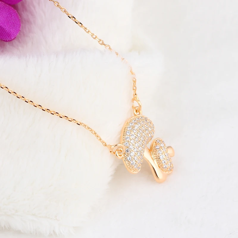 Подарок на день рождения для женщин золотистый оттенок белый кристалл циркония