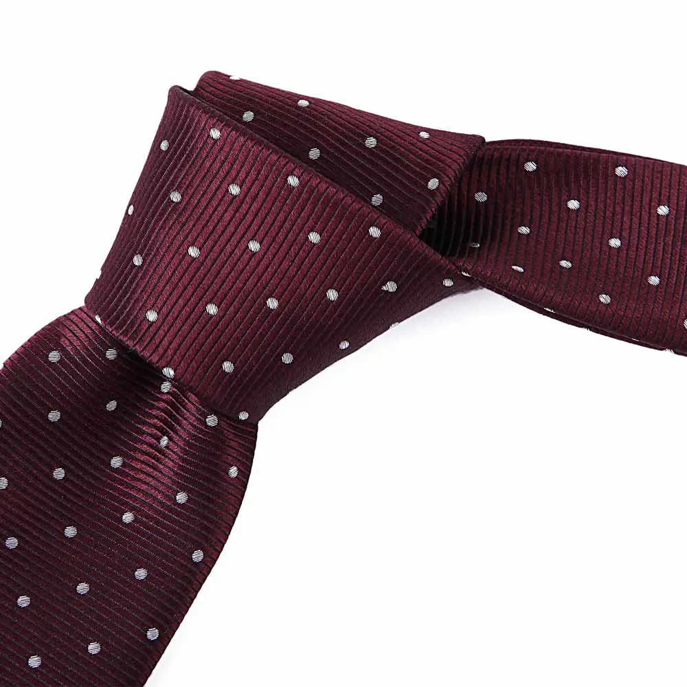 Tailor Smith дизайнер галстук в горошек мужские роскошные чистого шелка бордовый