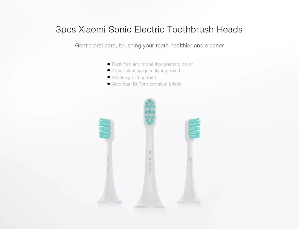 YOUPIN Mi Mijia, 3 шт, Soni c, электрические насадки для зубных щеток, 3D, высокая плотность, гибкая щетка, головка, высокая эффективность, чистка, уход за полостью рта