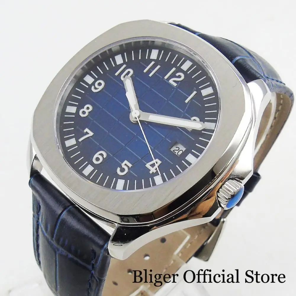 

Luxury Men's Watch Sapphire Crystal 39mm Automatic Wristwatch Nologo Dial With Date Window