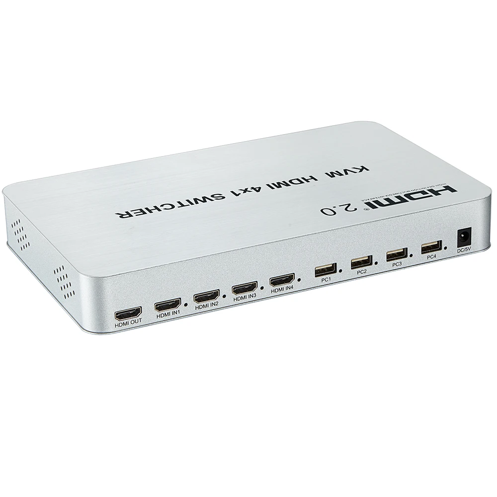 4-портовый HDMI 2 0 KVM коммутатор USB 4X1 4 K X K/60 HZ управление до hdmi-устройств с помощью