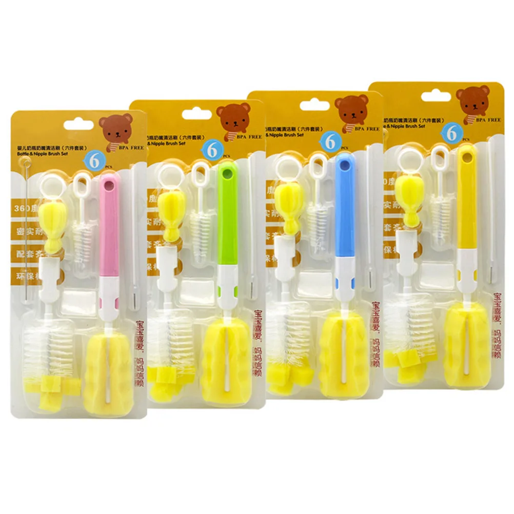7 шт./компл. инструмент для чистки Детской бутылки стаканов с водой|Щетки бутылок|