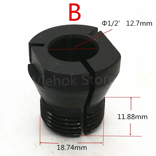 B Цанговый патрон 1/2 pulgadas 12,7 мм 763602-0 reemplazo para MAKITA 3601B цанговый патрон 763623-2 цанговый Коно 1/" Фрезер SKIL - Цвет: B