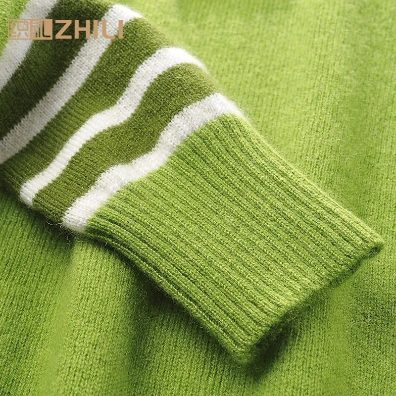 Кашемировая модель Женский кашемировый пуловер короткий дизайн тонкая Базовая