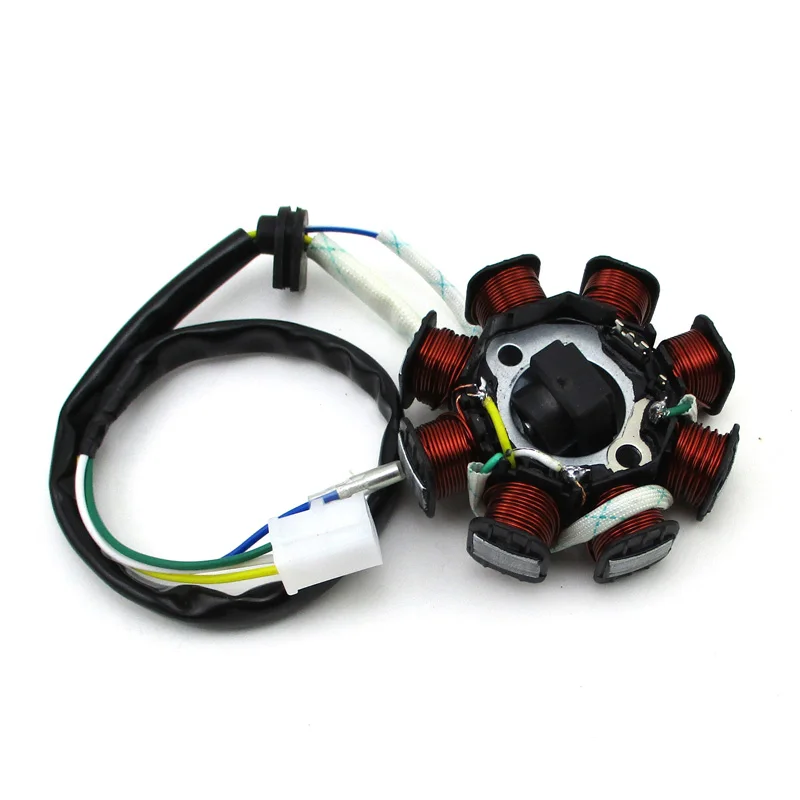 XLJOY 8 Катушек 4 провода DC магнитный статор ротор для китайского двигателя GY6 50cc