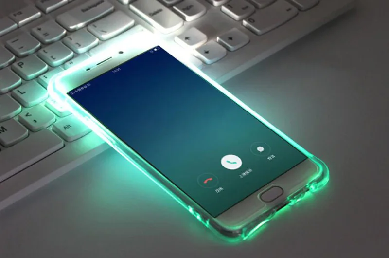 Мягкий ТПУ LED Flash Up Чехол напоминание входящий вызов чехол Smaung Galaxy A3 A5 A7 2017 J3 J5 J7 2016