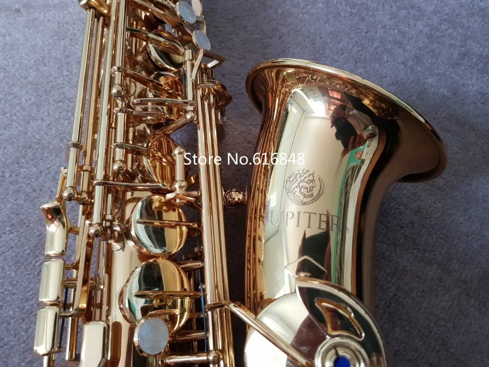 JUPITER JAS-767 бренд музыкальный инструмент альт саксофон Eb Tune E плоский саксофон латунный золотой лак чехол с мундштуком