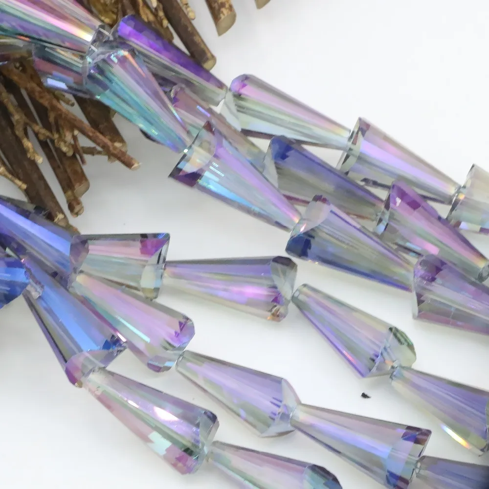 Бусины стеклянные в форме капли воды 8 х16 мм 9 цветов|crystal glass beads|glass beadsspacer beads |