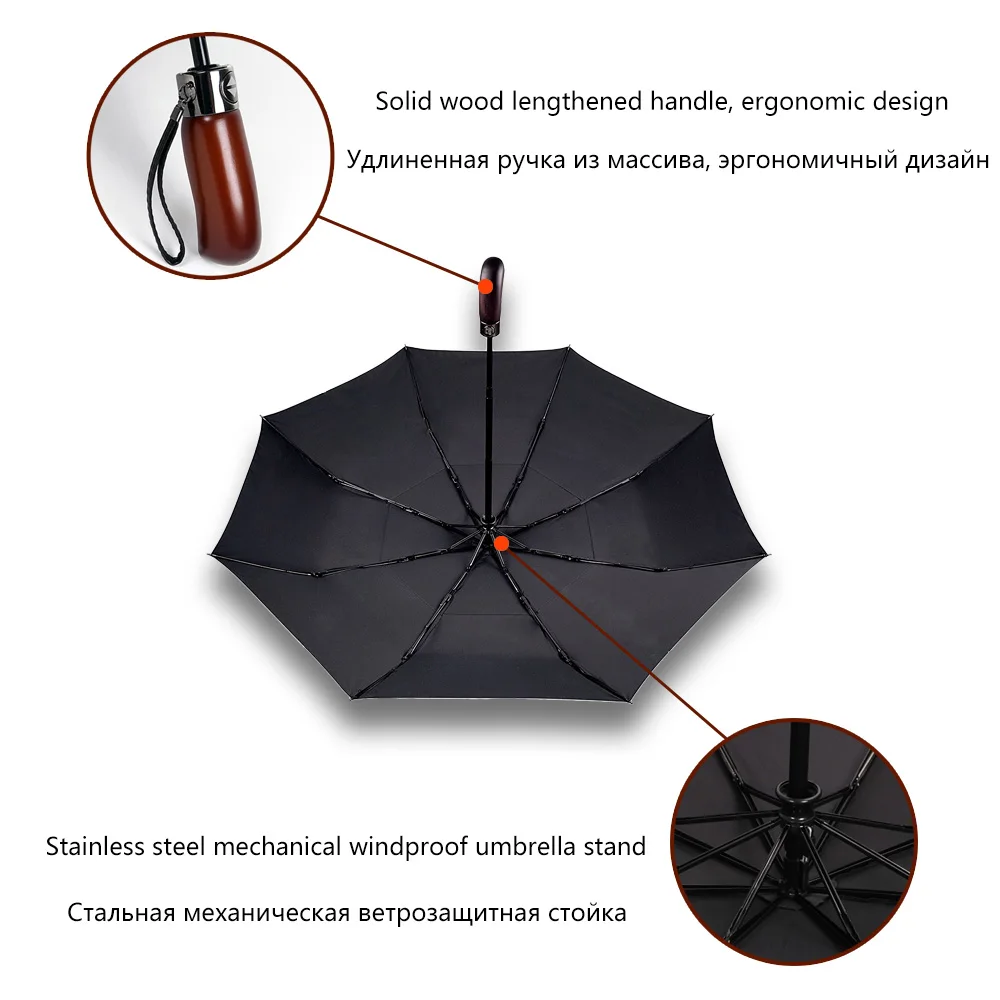 Новинка 2017 стильный двухслойный большой автоматический зонт мужской креативный