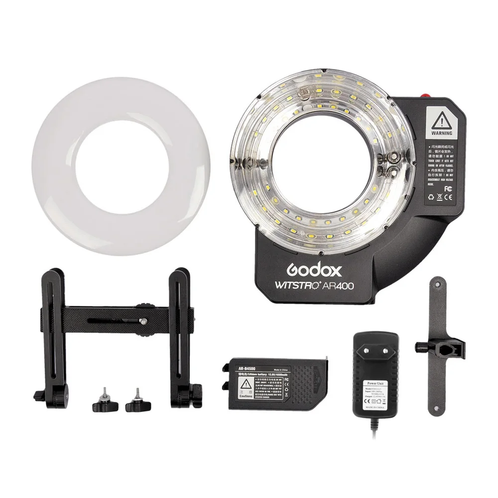 Godox Witstro AR400 400 Вт Кольцевая вспышка Speedlite с литий ионным аккумулятором +